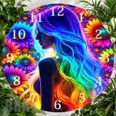 Colorful Floral Clock Sublimation Wrap,
