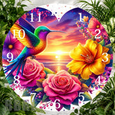 Hummingbird Sunrise Clock Sublimation Wrap,