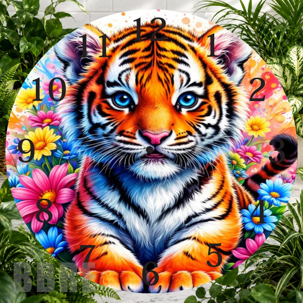 Tiger Blossom Clock Sublimation Wrap,