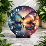 Butterfly Sunset Clock Mockup,