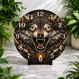 Fierce Wolf Clock Mockup,