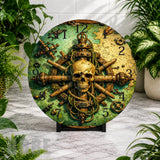 Nautical Skull Clock Mockup,