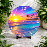 Tropical Sunset 3 Clock Mockup,