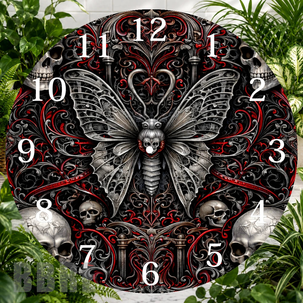 Gothic Butterfly Clock Sublimation Wrap,