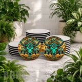 Turquoise Skull Mockup Image