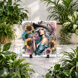 Sunflower Lady Clock Mockup