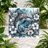 Dolphin Floral Clock Sublimation Wrap