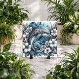 Dolphin Floral Clock Mockup