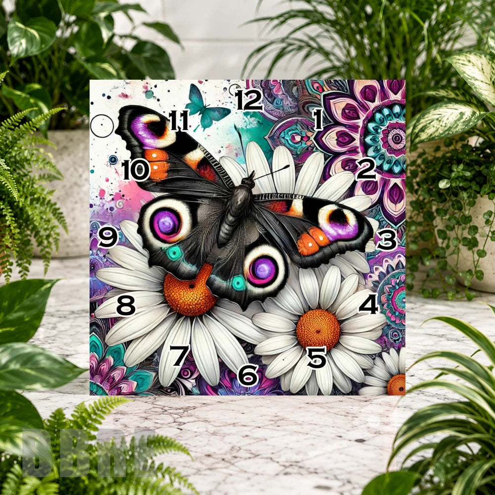 Butterfly Blossom Clock Sublimation Wrap