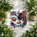 Butterfly Blossom 2 Clock Mockup
