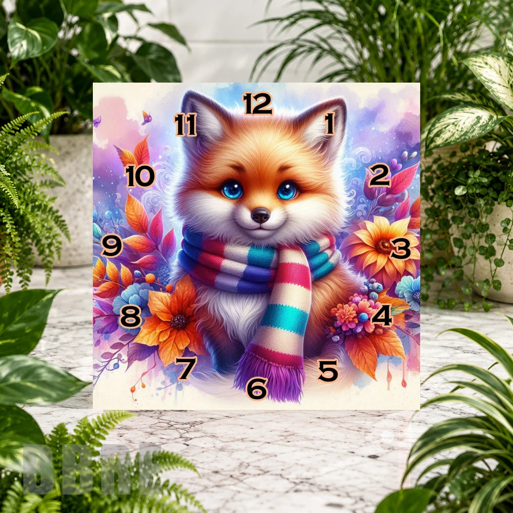 Fox Clock Clock Sublimation Wrap
