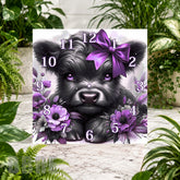 Puppy Floral Clock Sublimation Wrap