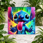 Colorful Stitch Clock Sublimation Wrap