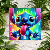 Colorful Stitch 2 Clock Sublimation Wrap