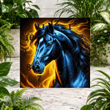 Blue Horse Clock Sublimation Wrap