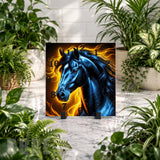 Blue Horse Clock Mockup