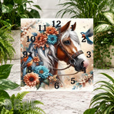 Floral Horse 2 Clock Sublimation Wrap