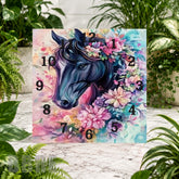 Floral Horse 3 Clock Sublimation Wrap
