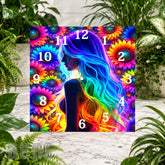 Colorful Floral Clock Sublimation Wrap