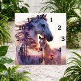Majestic Horses Clock Sublimation Wrap