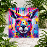 Colorful Kangaroo Clock Sublimation Wrap