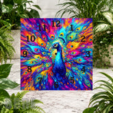 Peacock Vibrance Clock Sublimation Wrap