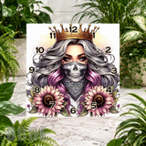 Crowned Skull 2 Clock Sublimation Wrap