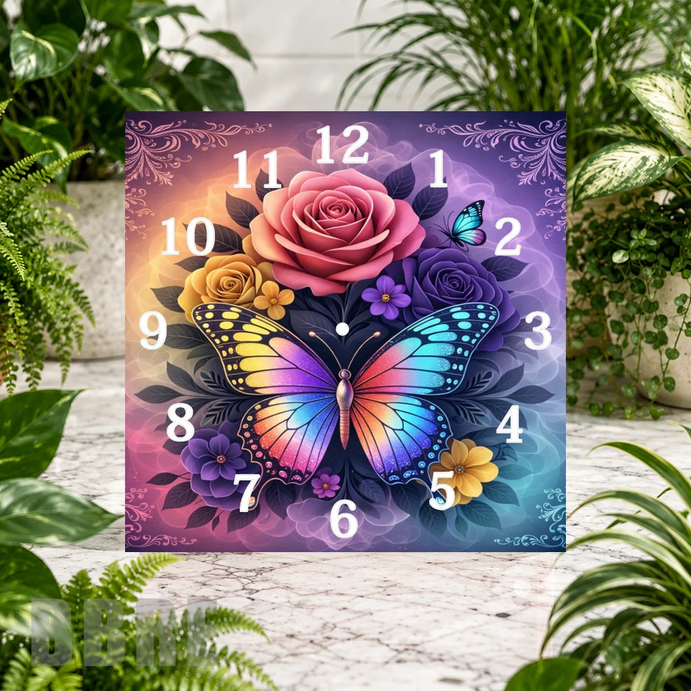Butterfly Blossom 5 Clock Sublimation Wrap