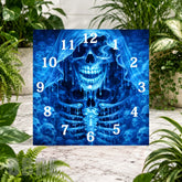 Blue Skull Clock Sublimation Wrap