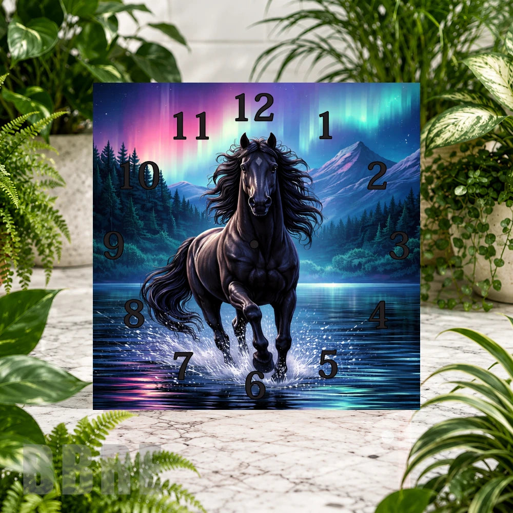 Majestic Horse Clock Sublimation Wrap