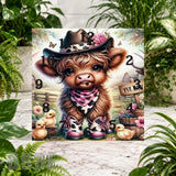 Cowgirl Calf Clock Sublimation Wrap