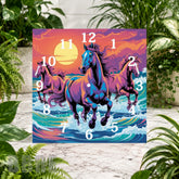 Galloping Horses 3 Clock Sublimation Wrap