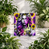 Floral Goddess Clock Mockup