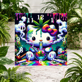 Colorful Kitty Clock Sublimation Wrap