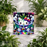 Colorful Kitty Clock Mockup