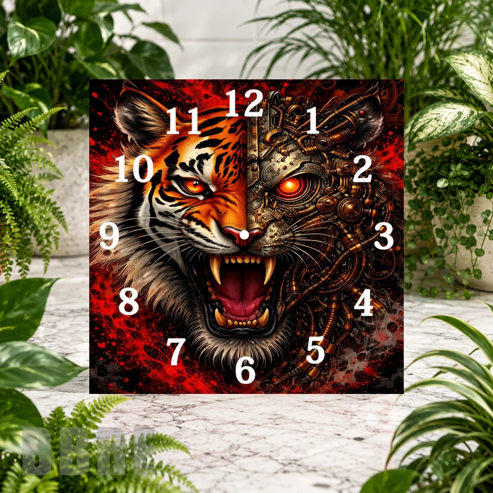 Tiger Robot Clock Sublimation Wrap