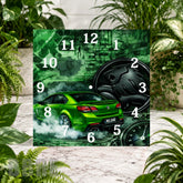 Green Racing Clock Sublimation Wrap