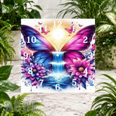 Butterfly Waterfall Clock Sublimation Wrap