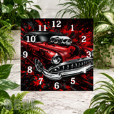 Red Skull Car Clock Sublimation Wrap