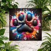 Colorful Paw Clock Sublimation Wrap