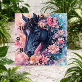 Floral Horse 4 Clock Sublimation Wrap