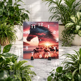 Majestic Horses 4 Clock Mockup