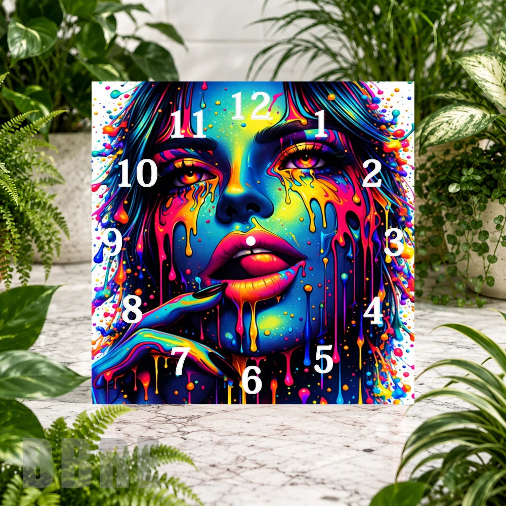 Colorful Face Clock Sublimation Wrap