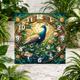 Peacock Elegance Clock Sublimation Wrap