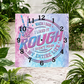 Rough Humor Clock Sublimation Wrap