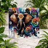 Elephant Floral Clock Sublimation Wrap