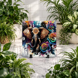 Elephant Floral Clock Mockup