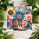 Floral Cowboy Clock Sublimation Wrap