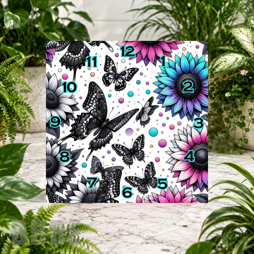 Butterfly Bloom 2 Clock Sublimation Wrap