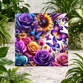 Floral Butterfly 5 Clock Sublimation Wrap
